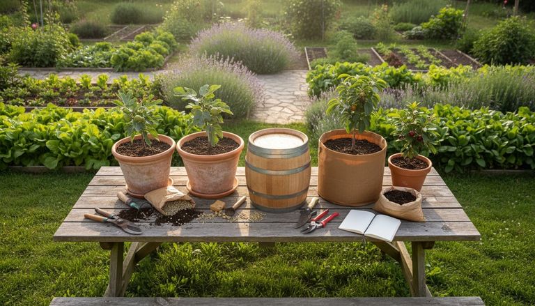 Pots pour arbres fruitiers : taille matériau et volume